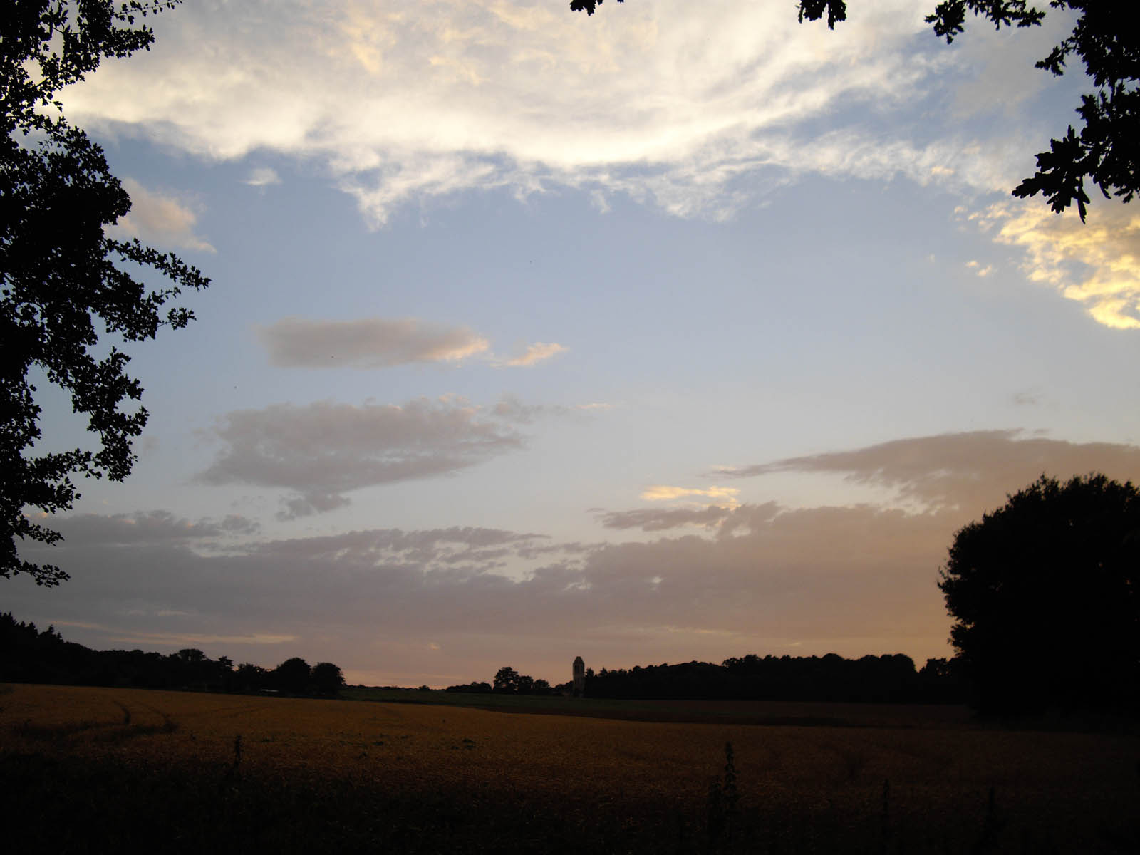 Clocher au soir  - Paysage du soir